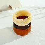 Trendy Brown Acrylic Chunky Bracelets Set