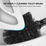 Toilet Brush and Plunger Set for Deep Cleaning
