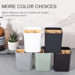 Bamboo Bathroom Organizer for Toothbrushes and Razors