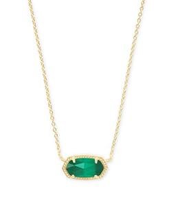 Kendra Scott Elisa Emerald Pendant Necklace