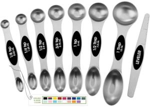 Magnetic Stainless Steel Measuring Spoons Set of 8
