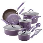Rachael Ray 12-Piece Lavender Nonstick Cookware Set