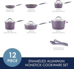 Rachael Ray 12-Piece Lavender Nonstick Cookware Set