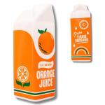 Retro Orange Juice Carton Ceramic Vase