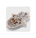 Lucky Jewelry Trinket Ring Dish with Hamsa Design