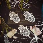 Lucky Jewelry Trinket Ring Dish with Hamsa Design