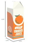 Retro Orange Juice Carton Ceramic Vase