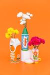 Retro Orange Juice Carton Ceramic Vase