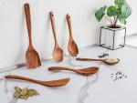 Zulay Kitchen 6-Piece Heat-Resistant Wooden Spoon Set