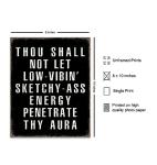 Funny Motivation Wall Art - Unframed 8x10 Decor