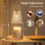 Adjustable Candle Warmer Lamp with Timer and Dimmer