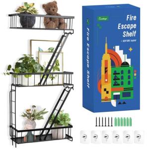 SweetSage New York Wall Ladder Shelf - 3-Tier