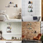 SweetSage New York Wall Ladder Shelf - 3-Tier