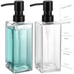 Clear Glass Soap Dispenser with Stainless Steel Pump