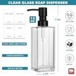 Clear Glass Soap Dispenser with Stainless Steel Pump