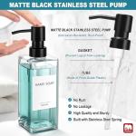 Clear Glass Soap Dispenser with Stainless Steel Pump