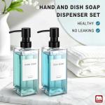 Clear Glass Soap Dispenser with Stainless Steel Pump
