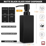 Stylish 12oz Glass Soap Dispenser with Pump