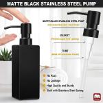 Stylish 12oz Glass Soap Dispenser with Pump