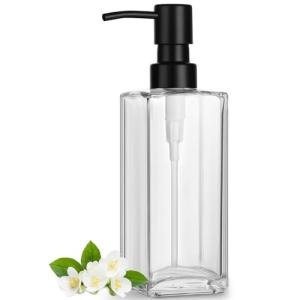 Glass Soap Dispenser with Stainless Steel Pump