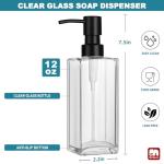 Glass Soap Dispenser with Stainless Steel Pump
