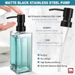 Glass Soap Dispenser with Stainless Steel Pump