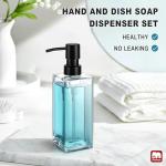 Glass Soap Dispenser with Stainless Steel Pump