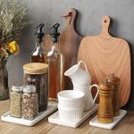 Small White Ceramic Tray for Bathroom or Kitchen