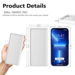 Set of 2 White Ceramic Bathroom Trays