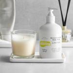 Set of 2 White Ceramic Bathroom Trays