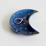 Set of 2 Decorative Moon Jewelry Dish Trays