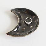 Set of 2 Decorative Moon Jewelry Dish Trays