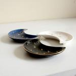 Set of 2 Decorative Moon Jewelry Dish Trays