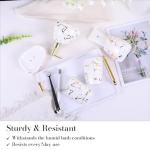 Gold Marble Bathroom Accessories Set – 6 Pieces