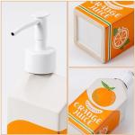 Ceramic Orange Juice Bottle Soap Dispenser