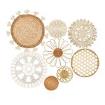 Boho Wall Basket Decor Set of 8