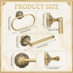 Vintage Brass Toilet Paper Holder with Petal Base