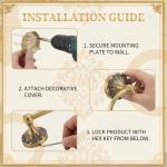 Vintage Brass Toilet Paper Holder with Petal Base