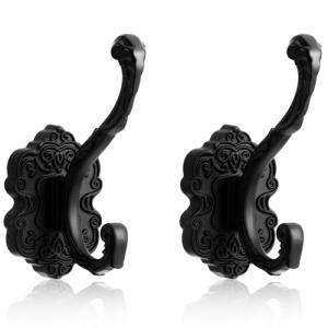 Black Vintage Coat Hooks - Set of 2