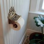 Vintage Brass Victorian Toilet Paper Holder