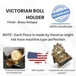 Vintage Brass Victorian Toilet Paper Holder