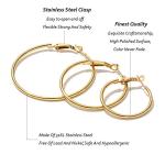 Gold and Silver Plated Hoop Earrings Set