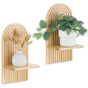 Boho Floating Wall Shelf - Modern Rainbow Decor