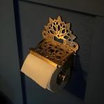 Vintage Brass Victorian Toilet Paper Holder