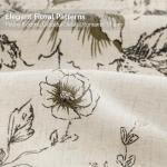 Vintage Floral Shower Curtain for Farmhouse Bathroom