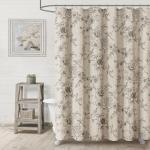 Vintage Floral Shower Curtain for Farmhouse Bathroom