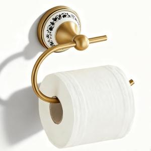 Antique Brass Wall-Mounted Toilet Paper Holder