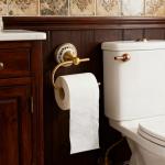 Antique Brass Wall-Mounted Toilet Paper Holder