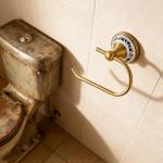 Antique Brass Wall-Mounted Toilet Paper Holder