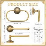 Antique Brass Toilet Paper and Towel Holder Set
